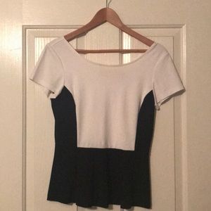 Banana Republic Contrast Peplum Blouse